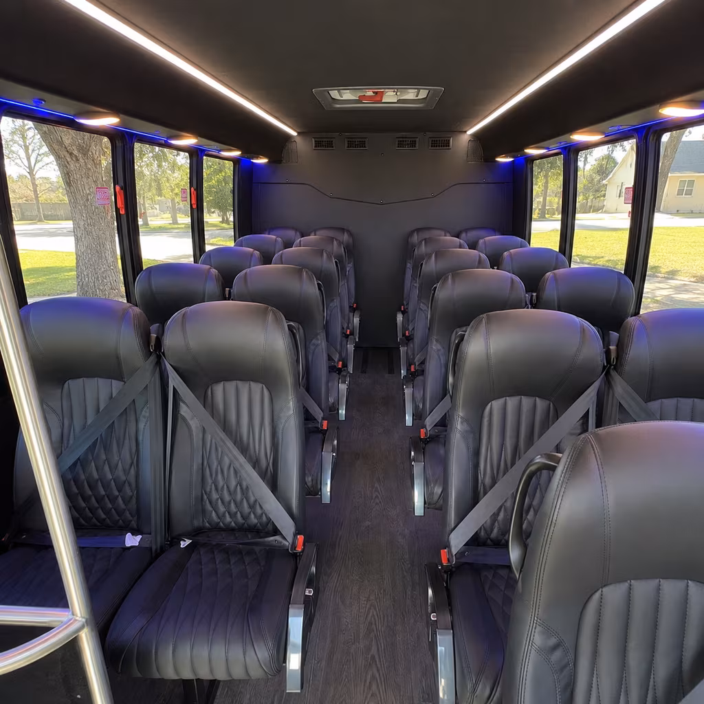 Little Rock Airport Shuttle & Transportation party bus interior