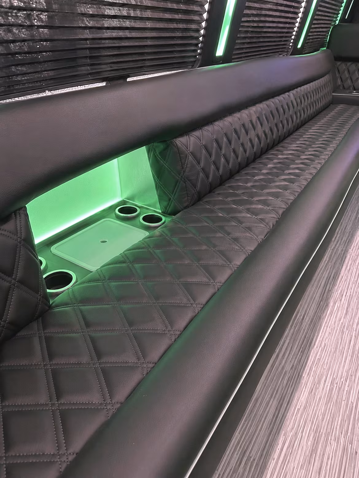 Little Rock Private Event Transportation party bus interior
