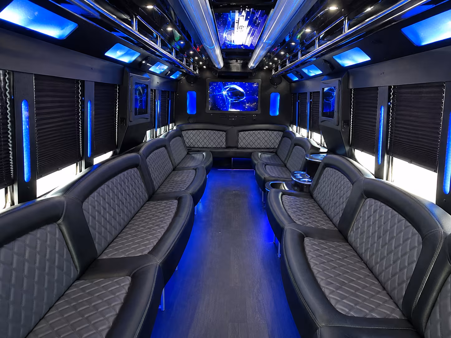 Little Rock Private Event Transportation party bus exterior