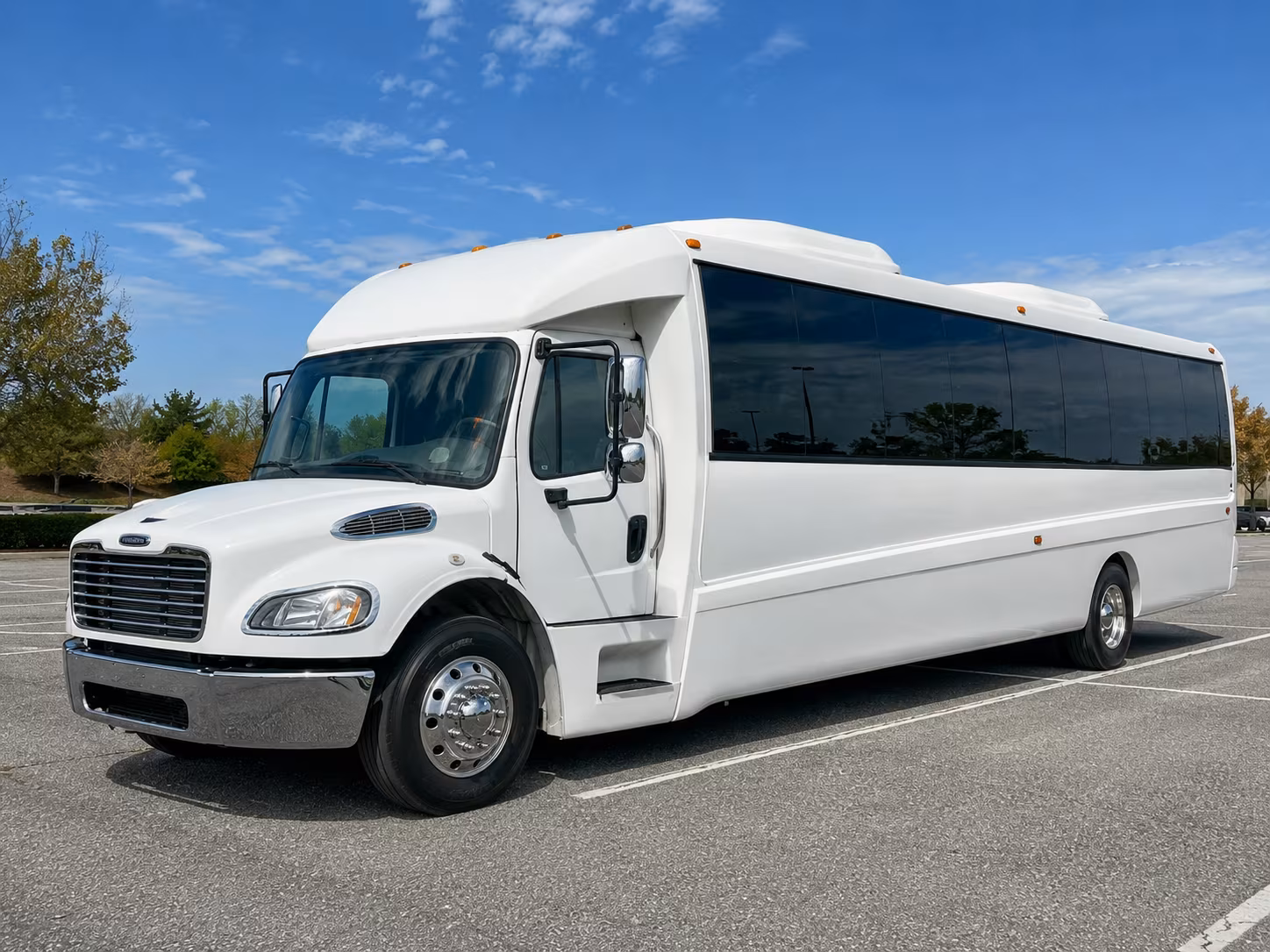 Little Rock Wedding Transportation party bus exterior
